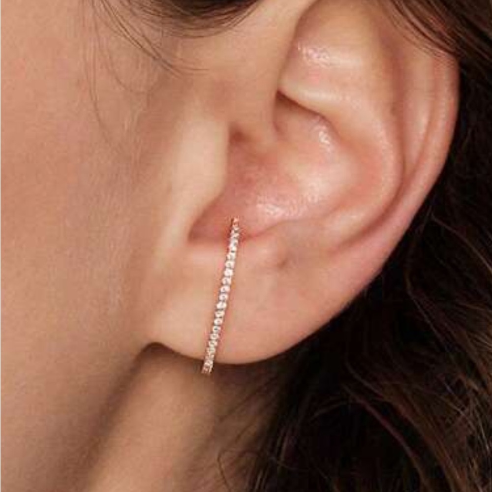 Elegant Stirling silver 925 gold over Hoop Earrings